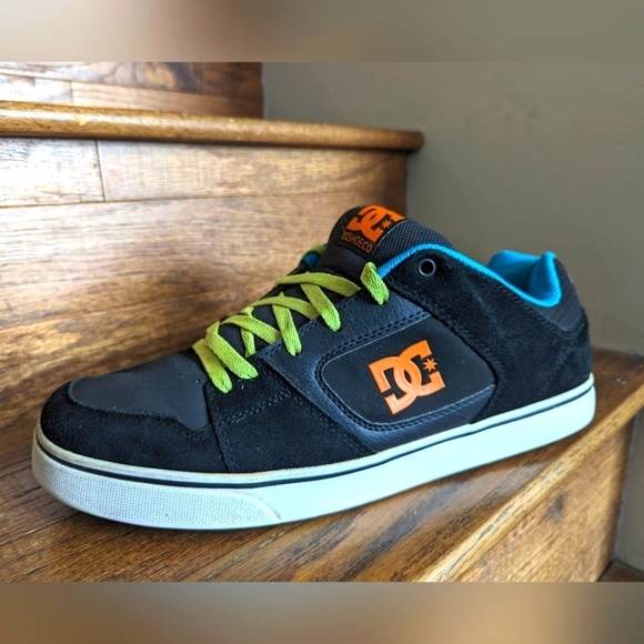 Vintage Y2K chunky DC Men's Pure Tx Shoe, black/multi, Size 13 - Picture 1 of 14
